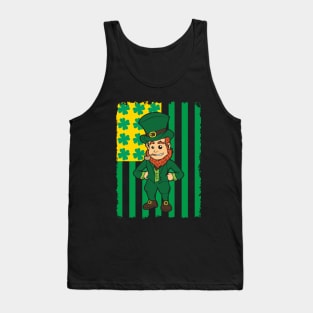 Irish American Leprechaun Flag Tank Top